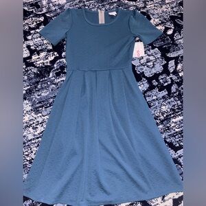 LuLaRoe Teal Textured Dress